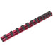 3/8" Square Drive Bit Holder - 12x Socket Capacity - Retaining Rail Bar Storage Loops