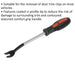 Door Trim Clip Removal Tool - U-Profile Tip - Comfort Grip Handle - 290mm Length Loops
