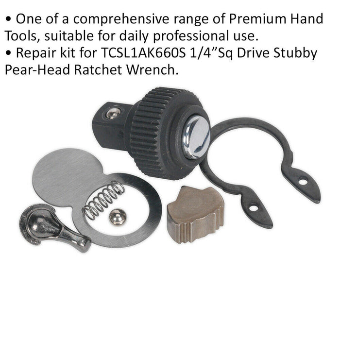 1/4 Inch Sq Drive Repair Kit for ys01573 48-Tooth Ratchet Wrench Loops