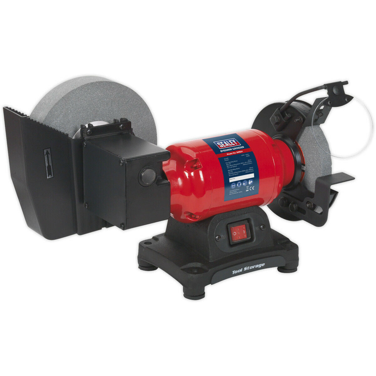 150mm Bench Grinder - 200mm Wet Stone - 250W Induction Motor - Blade Sharpener Loops