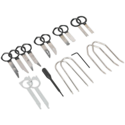 18 Piece Radio Release Tool Set - Suitable for a Wide Range of Vehicles Loops