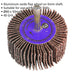 80 x 50mm Aluminium Oxide Flap Wheel - 6mm Shaft - 40 Grit - Abrasive Sanding Loops