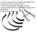 Motorcycle Piston Ring Compressing Tool - Four Ring Clamps - 40mm to 85mm Loops