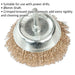 75mm Wire Cup Brush - Brassed Steel Filaments - 6mm Shaft - Up to 4500 rpm Loops