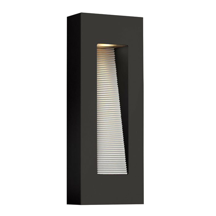 Outdoor IP44 Twin Wall Light Sconce Satin Black LED 7W Bulb Outside External Loops