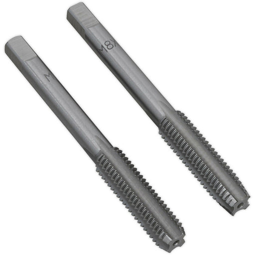 2 PACK - M8 x 1.25mm Taper & Plug Tap Set - Premium Steel - Socket Threading Bit Loops