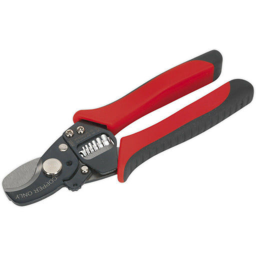 Wire Stripping & Cutting Pliers - Spring Loaded - Safety Lock - Carbon Steel Loops