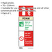 1x FOAM FIRE EXTINGUISHER Safety Sign - Rigid Plastic 75 x 210mm Warning Loops