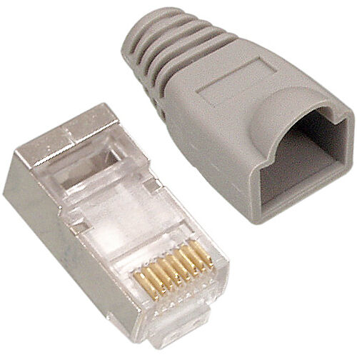 10x RJ45 CAT5e Cable Crimp Connectors FTP STP Shielded Network Ethernet Plugs Loops