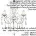 Flush Bathroom Ceiling Light IP44 Chrome & Crystal 3 Lamp Bulb Hanging Pendant Loops