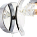 Dimmable LED Wall Light Curved Chrome Large Crystal Shade Lamp Lighting Fitting Loops