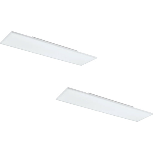 2 PACK Wall / Ceiling Light White 1200mm Slim Strip Panel 33W LED 4000K Loops