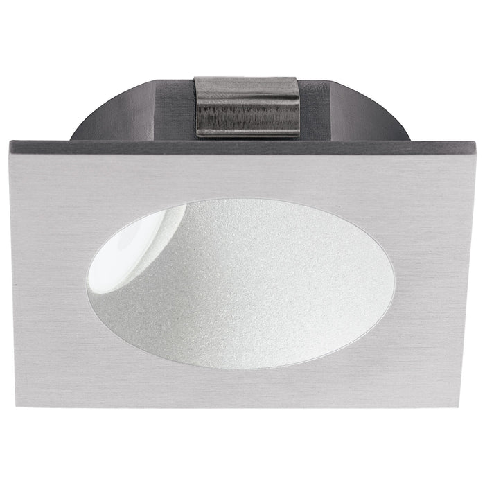 Wall / Ceiling Flush Downlight Silver Spotlight Aluminium 2W Built in LED Loops