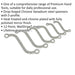 6pc Double Ended S Spanner Set - 8 to 19mm Metric 12 Point Curved Ring Wrench Loops