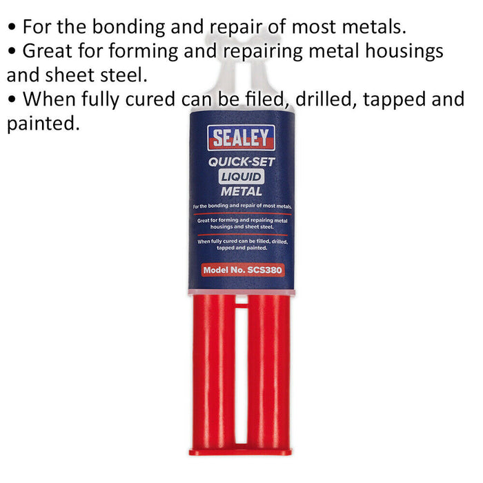 25ml Quick Set Liquid Metal Adhesive - Bonding & Repair - 72 Hour Cure Time Loops