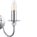 5 Bulb Ceiling Pendant Lamp & 2x Matching Twin Wall Light Chrome & Clear Glass Loops