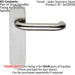 4x PAIR Safety Lever on Steel Inner Backplate 180mm Door Handle Satin Steel Loops