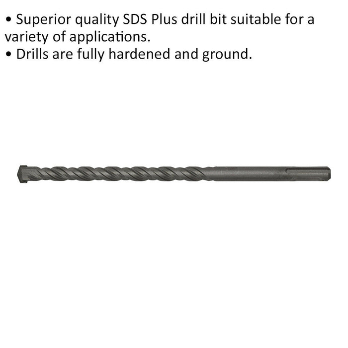 12 x 210mm SDS Plus Drill Bit - Fully Hardened & Ground - Smooth Drilling Loops