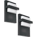 2 PACK IP44 Outdoor Wall Light Anthracite Aluminium 10W LED Porch Lamp Loops