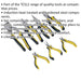 7 Piece Pliers Set - Hardened Steel Components - Oversized Comfort Grip Loops