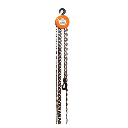 1 Tonne Hand Chain Block Hoists 2.5m Lift Height Weight Move Car Garage Site Loops