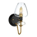 Wall Light Aged Brass Finish Plated And Charcoal Black Paint LED E14 40W Loops