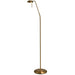 Adjustable Gooseneck Floor Lamp Antique Brass Touch Dimmer Reading / Task Light Loops