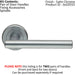 2x PAIR Straight T Bar Handle on Round Rose Concealed Fix Satin Chrome Loops