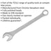 18mm Combination Spanner - Fully Polished Heads - Chrome Vanadium Steel Loops