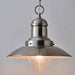 Hanging Ceiling Pendant Light Satin Nickel & Glass Industrial Lamp Bulb Holder Loops