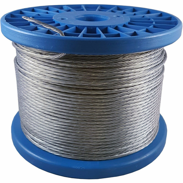 150m 2.6mm Lashing Guy Wire Rope Reel Strong Zinc Steel Catenary Line —  LoopsDirect
