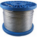 150m 2.6mm Lashing Guy Wire Rope Reel Strong Zinc Steel Catenary Line Cable Loops