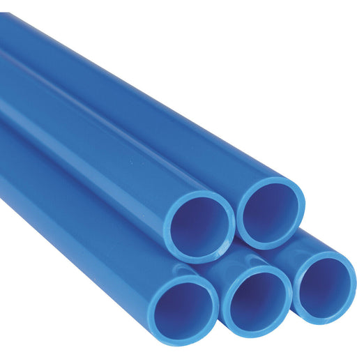 5 PACK - 28mm x 3m Blue Rigid Nylon Pipe -Compressed Air Ring Main Straight Tube Loops