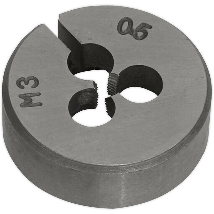 M3 x 0.5mm Metric Split Die - Quality Steel - Bar / Bolt Threading Bit & Case Loops