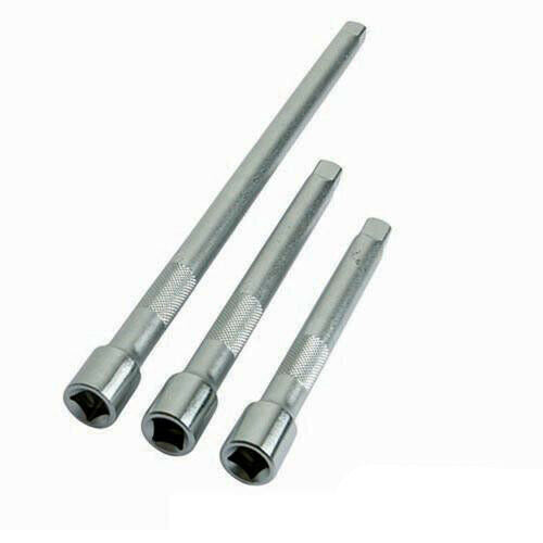 3 Piece 3/8" inch Drive Shaft Extension Bar Set 75mm 150mm 250mm Loops