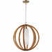 1 Bulb Ceiling Pendant Light Fitting Light Wood Brushed Steel LED E27 75W Bulb Loops