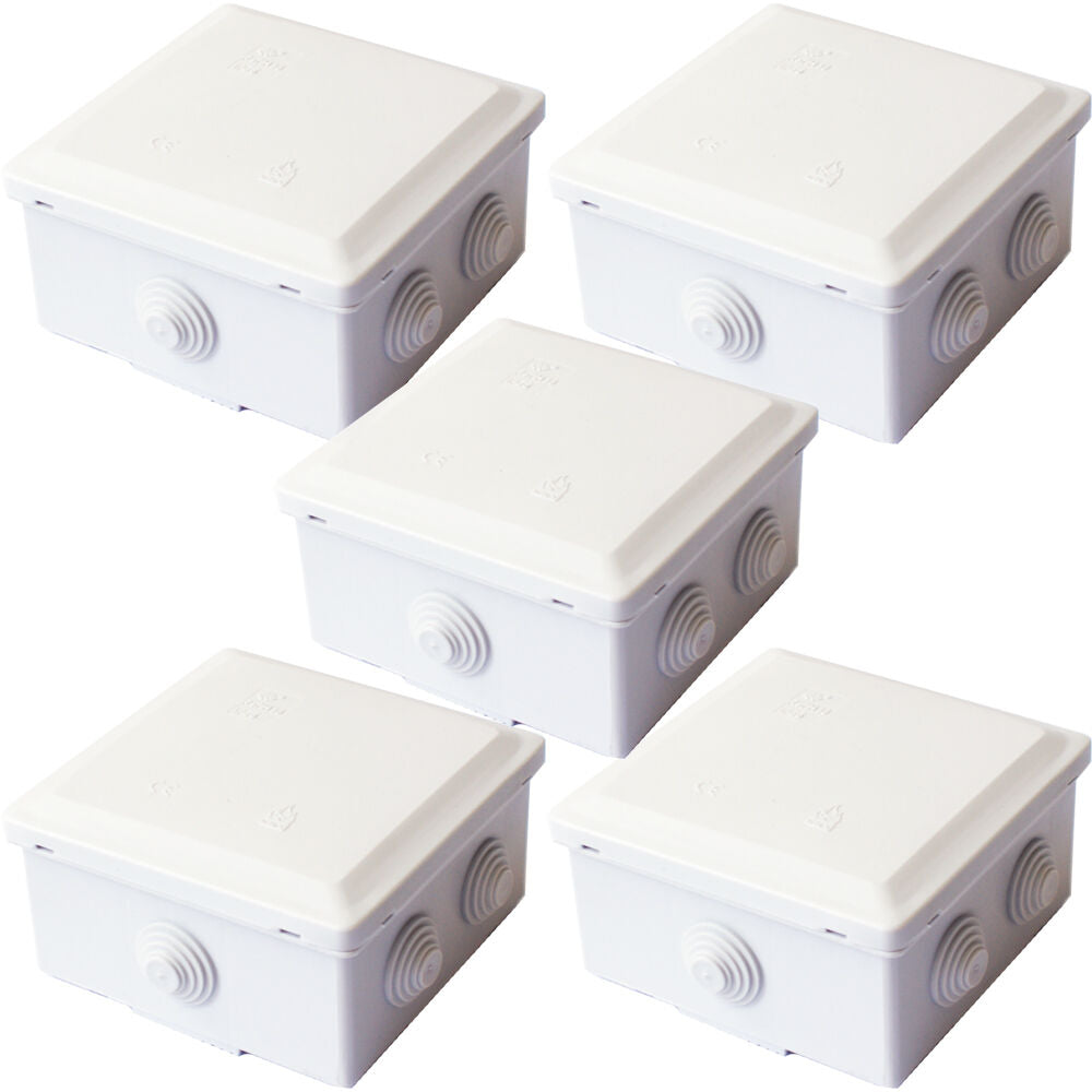 5x 30A 5 Way Outdoor Junction Box Enclosure Mains Power Terminal IP55 ...