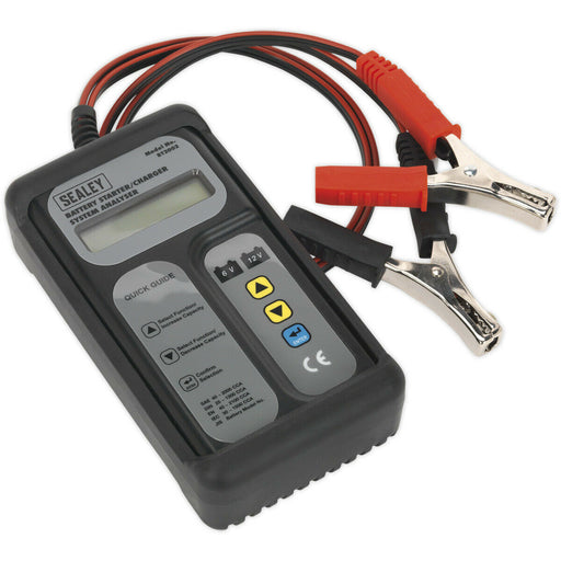 Digital Battery & Alternator Diagnostic Tool - Condition Tester - LCD Screen Loops
