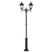 Outdoor IP44 2 Bulb Lamp Post Dual Tall Black LED E27 100W Loops