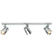 Bathroom Ceiling Bar Spotlight Chrome Plate Triple Adjustable 60cm Long Lamp Loops