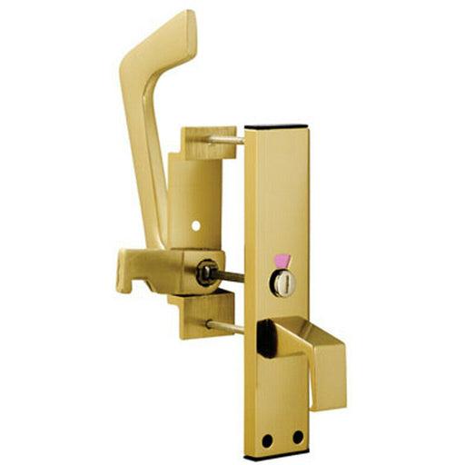 Dual Handed Disabled Toilet Handle Set DDA Compliant Gold Anodised Aluminium Loops