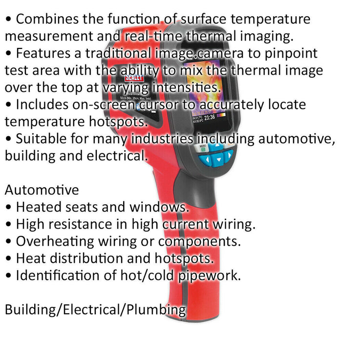 Real Time Thermal Imaging Camera - 52mm Screen - Temperature Measurement Loops