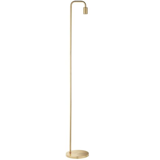 Down light Floor Lamp Brushed Brass Free Standing Metal Curved Over Head Reading Loops