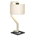 Table Lamp Light Ivory Shade Cream And Dark Grey Painted Metal Base LED E27 60W Loops