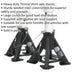 PAIR 7 Tonne Heavy Duty Axle Stands - 354mm Max Height - Pin & Chain Support Loops