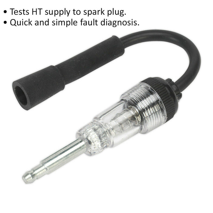 100mm In-Line Ignition & HT Spark Tester - 55mm Probe - Automotive Circuit Test Loops