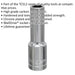 11mm Chrome Plated Deep Drive Socket - 1/2" Square Drive High Grade Carbon Steel Loops
