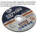 100 x 3mm Flat Metal Cutting Disc - 16mm Bore - Heavy Duty Angle Grinder Disc Loops