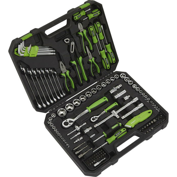 135pc Mechanics Tool Kit - Socket Set - Screwdriver Pliers Spanner Hex Key & Bit Loops