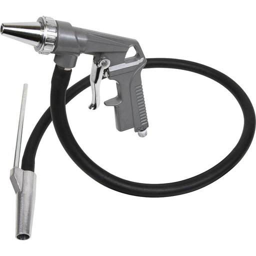 BULK FEED Sandblasting Gun - 6mm Nozzle Sand Chilled Iron & Glass - 1m Grit Hose Loops